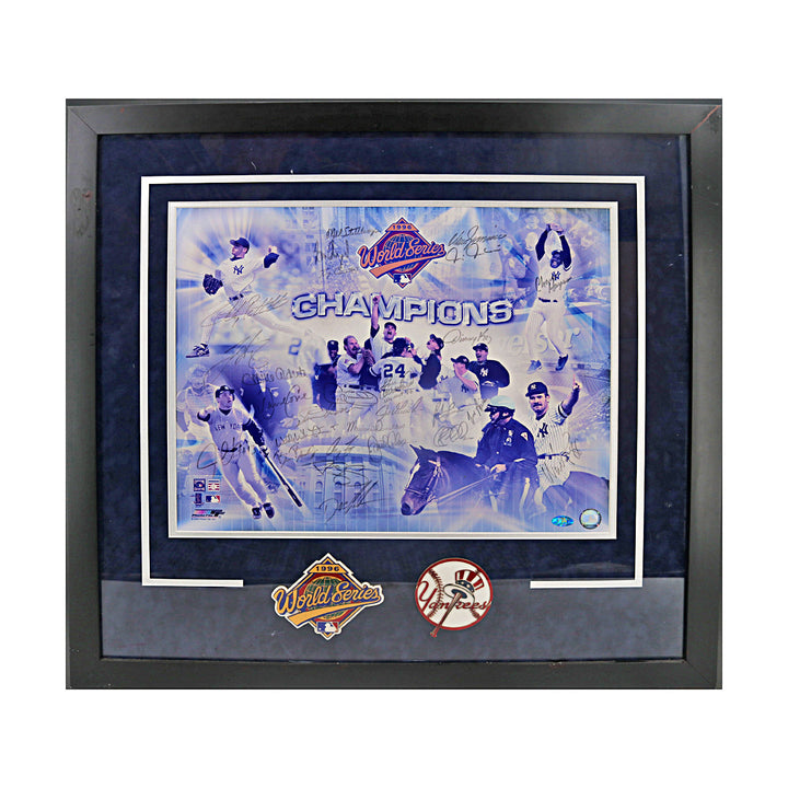 1996 New York Yankees Team Multi Signed Framed 16x20 Photo MAB Holo