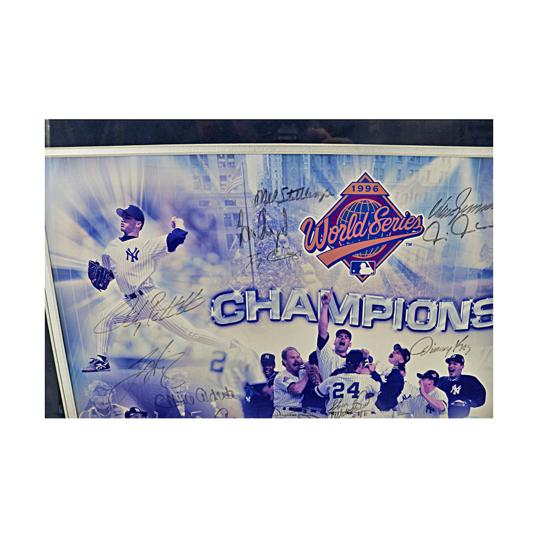 1996 New York Yankees Team Multi Signed Framed 16x20 Photo MAB Holo