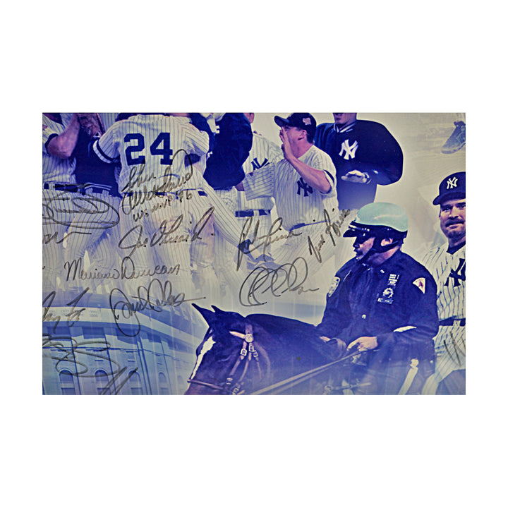 1996 New York Yankees Team Multi Signed Framed 16x20 Photo MAB Holo