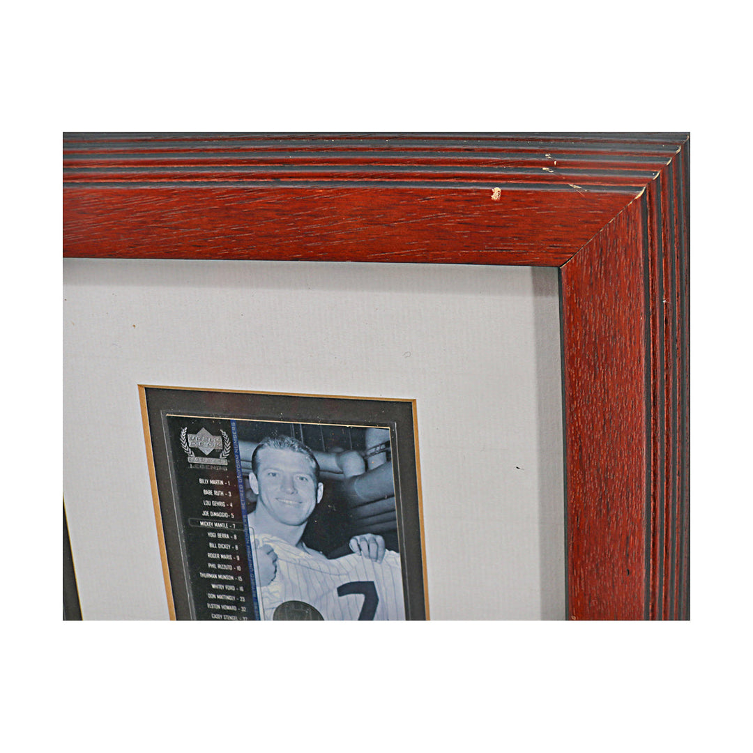 Mantle Berra Ford New York Yankees Framed Upper Deck Card Collage