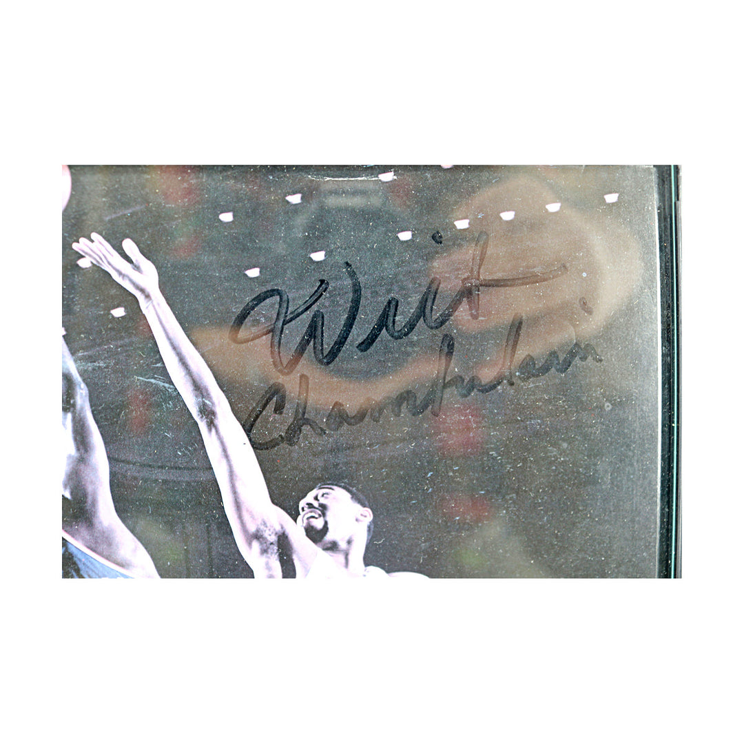 Wilt Chamberlain Philadelphia 76'ers Autographed Framed 8x10 Photo PSA Holo