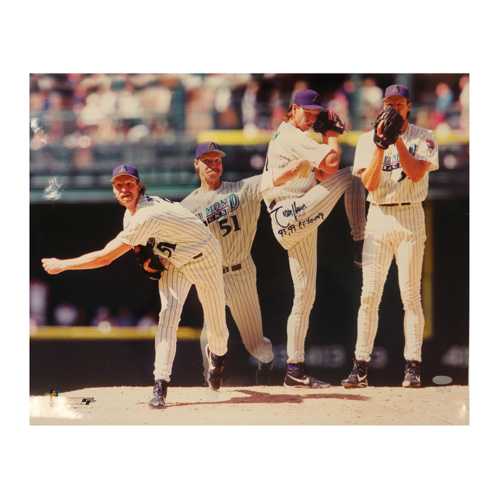Randy Johnson Arizona Diamondbacks Autographed Inscribed 16x20 Photo Steiner COA