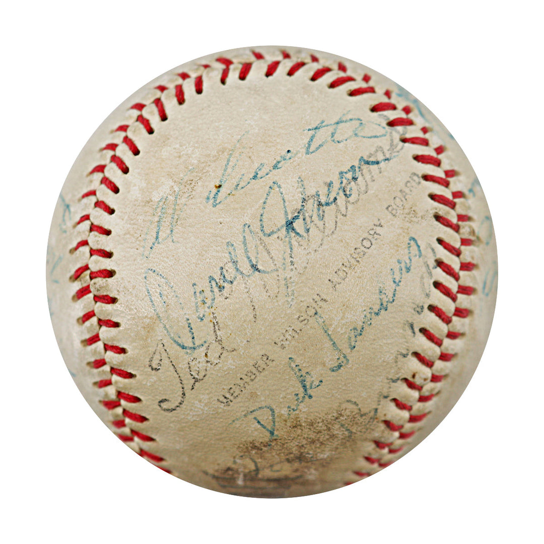 1956 New York Yankees Multi Signed Ted Williams Baseball 18 Autos JSA LOA