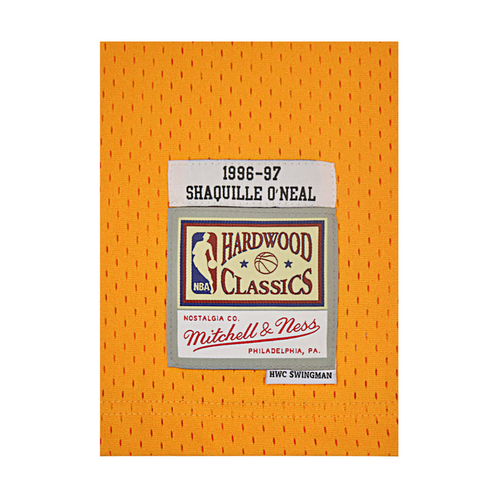 Shaquille O'Neal Los Angeles Lakers Autographed Yellow Mitchell & Ness Swingman Jersey JSA LOA