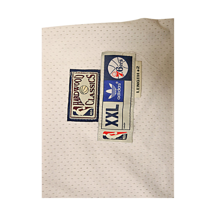 Julius Dr J Erving Philadelphia 76'ers Autographed Adidas White Hardwood Classic Jersey JSA COA
