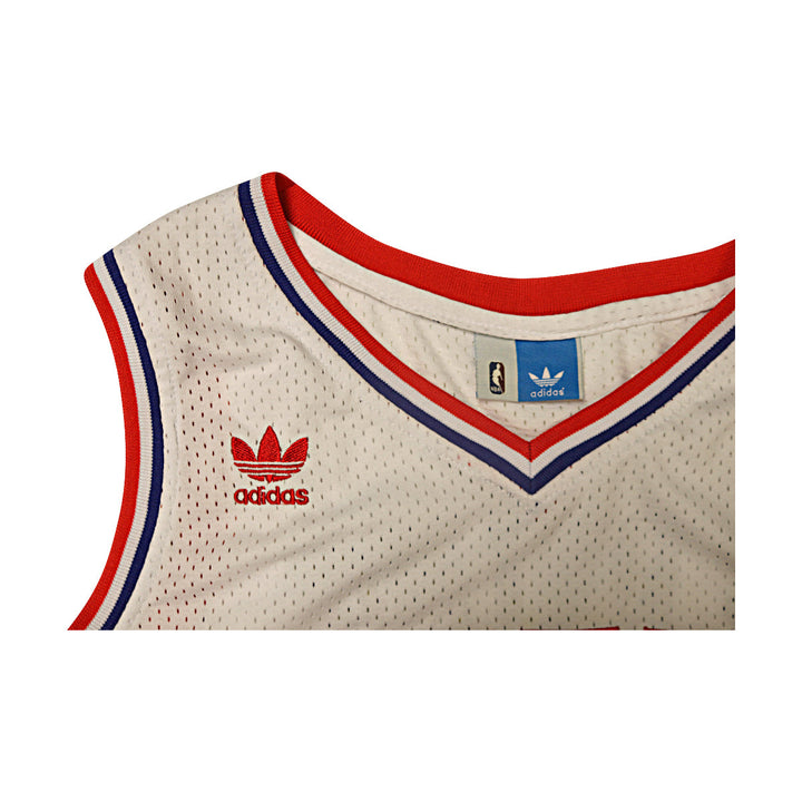 Julius Dr J Erving Philadelphia 76'ers Autographed Adidas White Hardwood Classic Jersey JSA COA