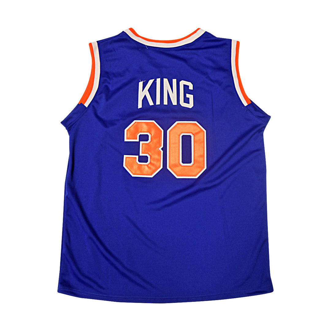 Bernard King New York Knicks Autographed Adidas Blue Hardwood Classic Jersey JSA COA