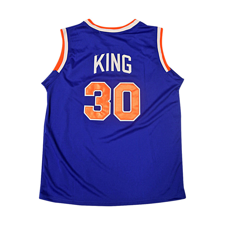Bernard King New York Knicks Autographed Adidas Blue Hardwood Classic Jersey JSA COA