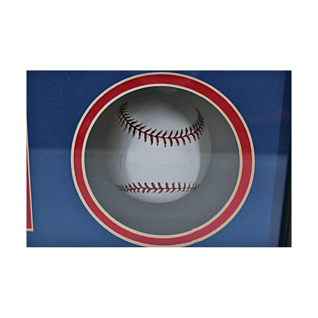 Bill Clinton US President Autographed OMLB Baseball in Shadowbox JSA LOA