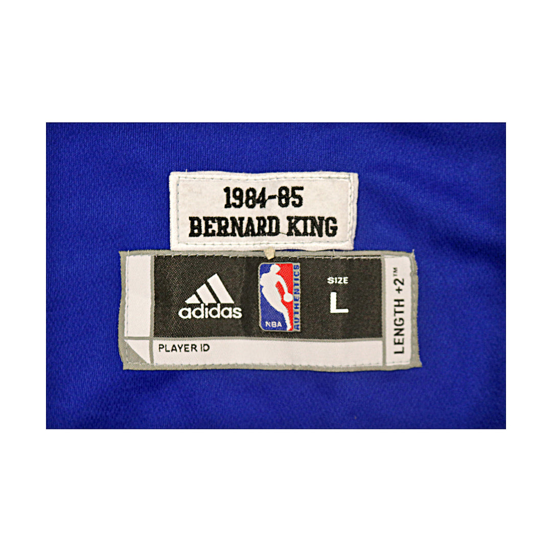 Bernard King New York Knicks Autographed Adidas Blue Hardwood Classic Jersey JSA Holo