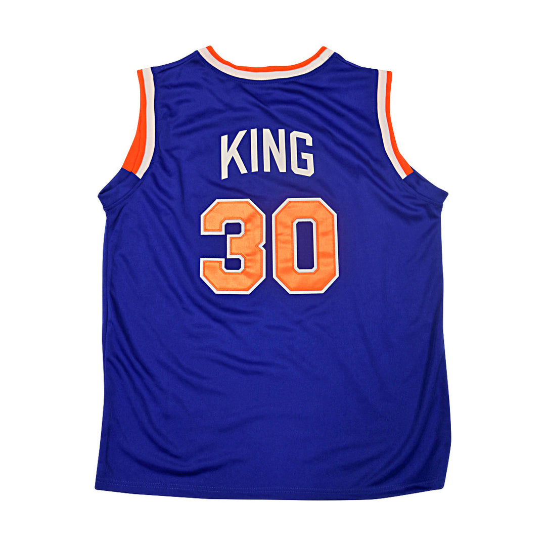 Bernard King New York Knicks Autographed Adidas Blue Hardwood Classic Jersey JSA Holo