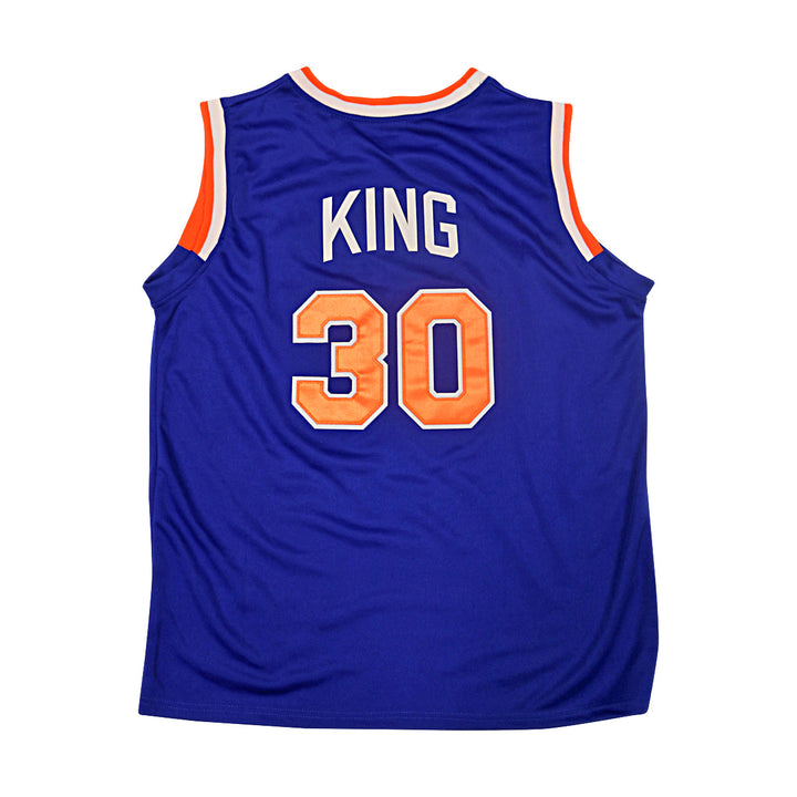 Bernard King New York Knicks Autographed Adidas Blue Hardwood Classic Jersey JSA Holo