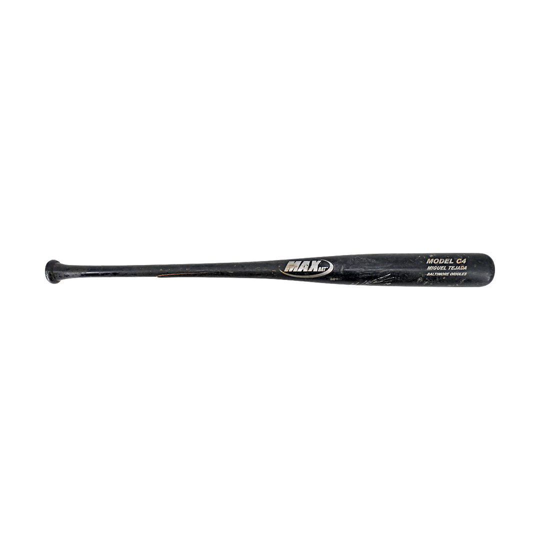 Miguel Tejada A's Astros Orioles Autographed Cracked Bat JSA LOA