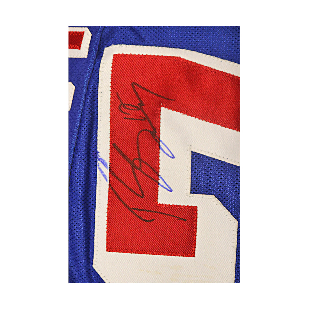 Brandon Dubinsky New York Rangers Autographed Game Used Blue Set 3 Jersey 2007-08 Season & Playoffs MeiGray Group LOA
