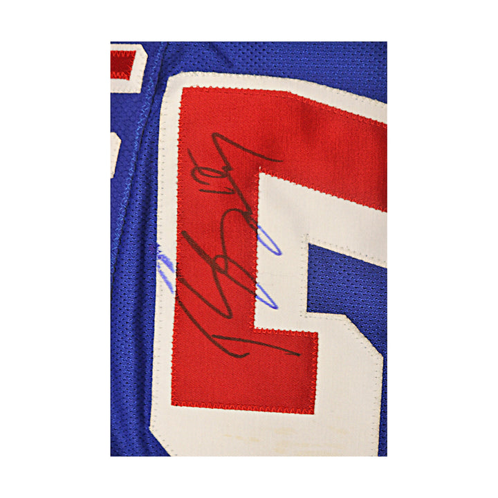 Brandon Dubinsky New York Rangers Autographed Game Used Blue Set 3 Jersey 2007-08 Season & Playoffs MeiGray Group LOA