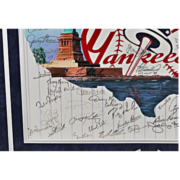New York Yankees Legends Autographed Framed 16x20 Photo 79 Autos MAB Holo