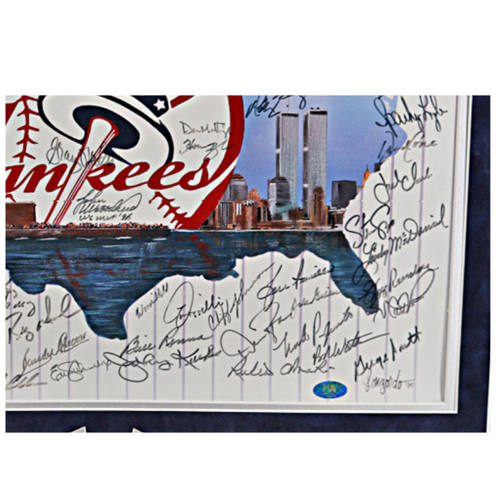New York Yankees Legends Autographed Framed 16x20 Photo 79 Autos MAB Holo