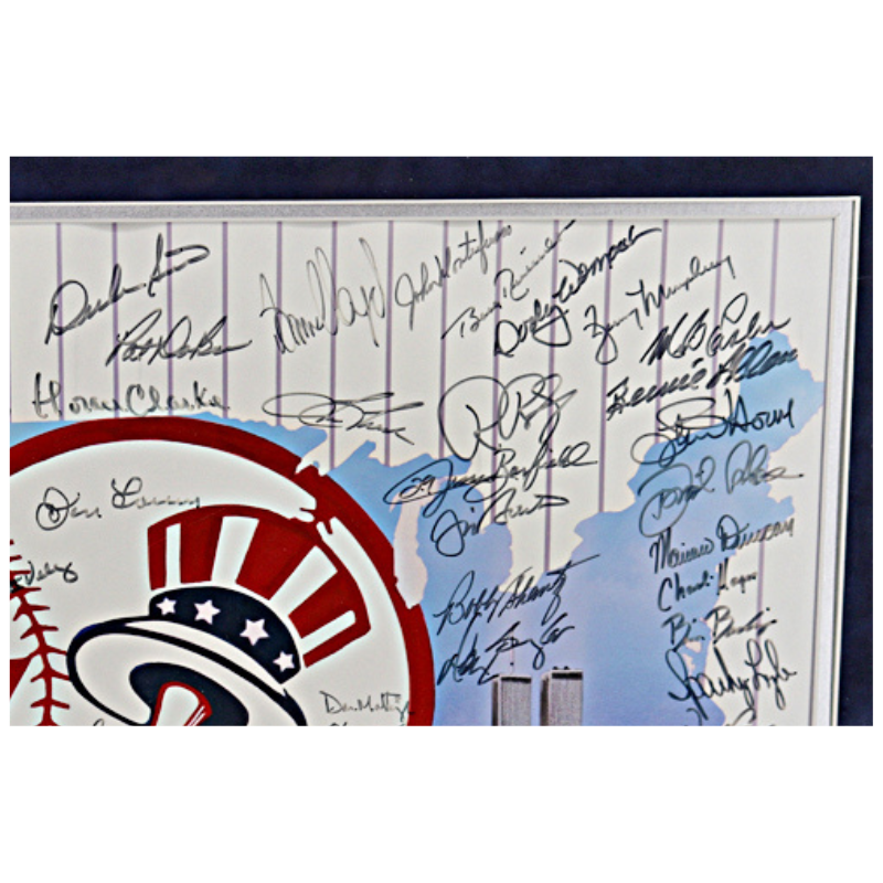 New York Yankees Legends Autographed Framed 16x20 Photo 79 Autos MAB Holo