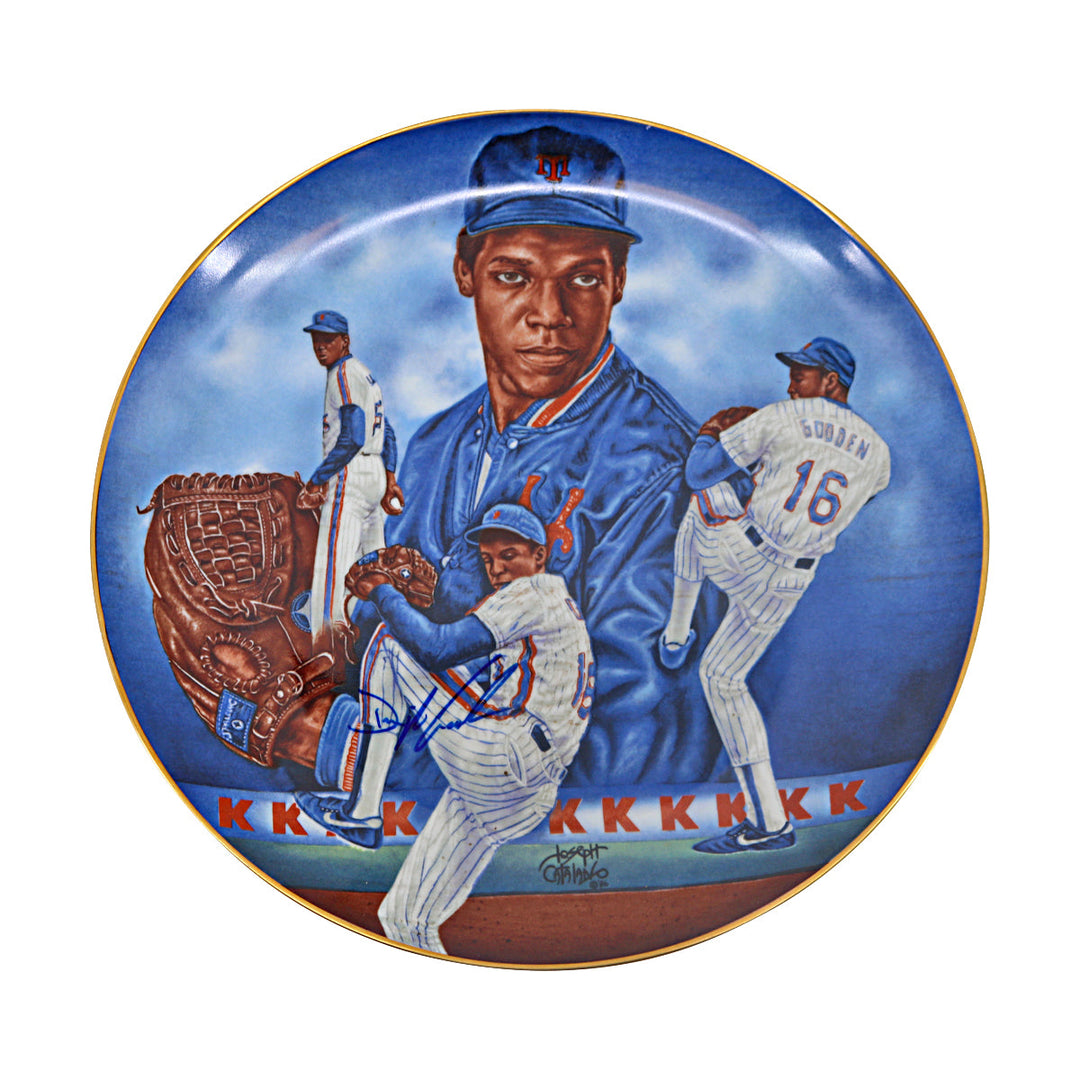 Dwight Doc Gooden Autographed Dr K Plate LE 1148/3000 On Base COA