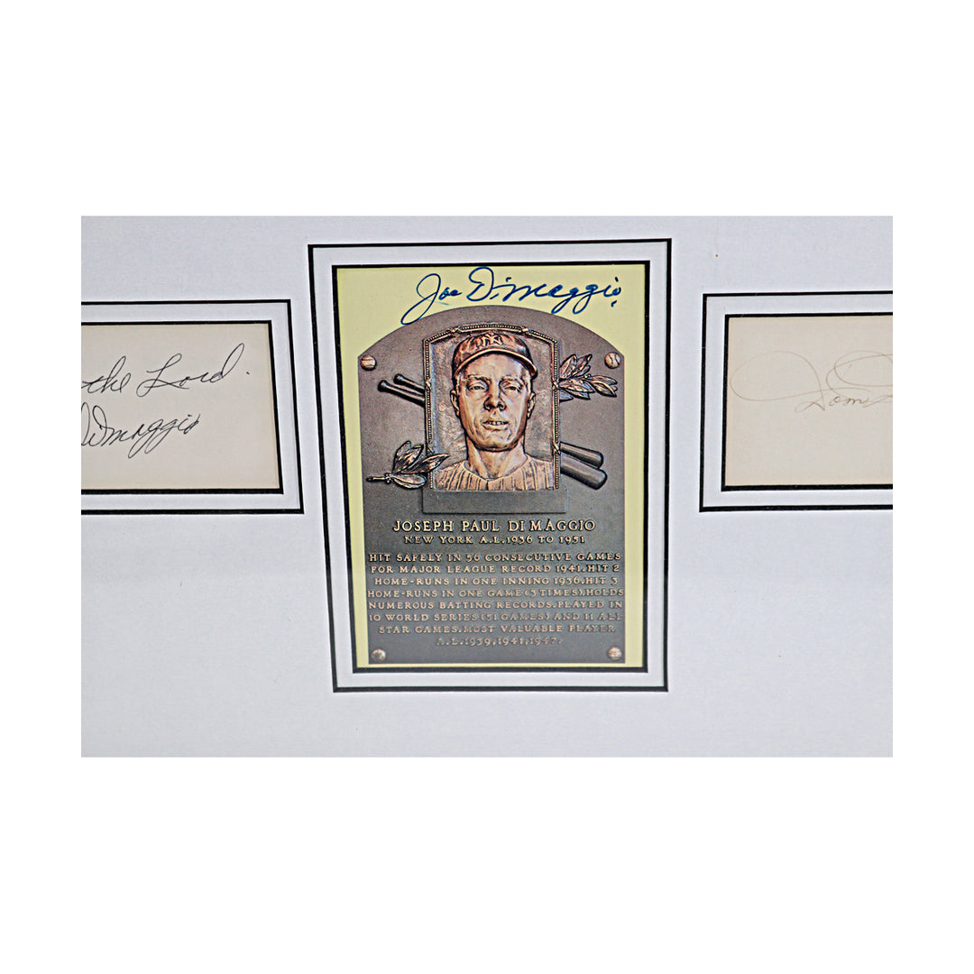 Joe Dom and Vince DiMaggio Autographed Framed Collage JSA LOA