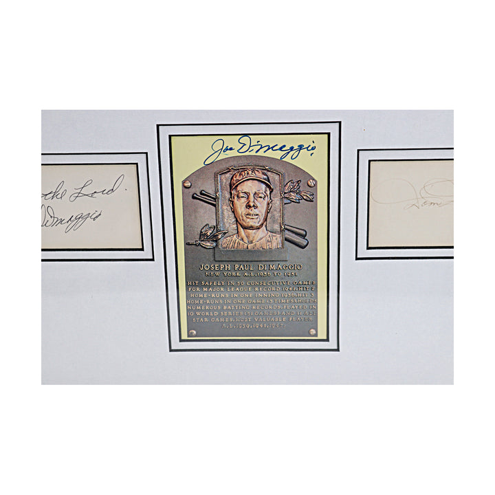 Joe Dom and Vince DiMaggio Autographed Framed Collage JSA LOA