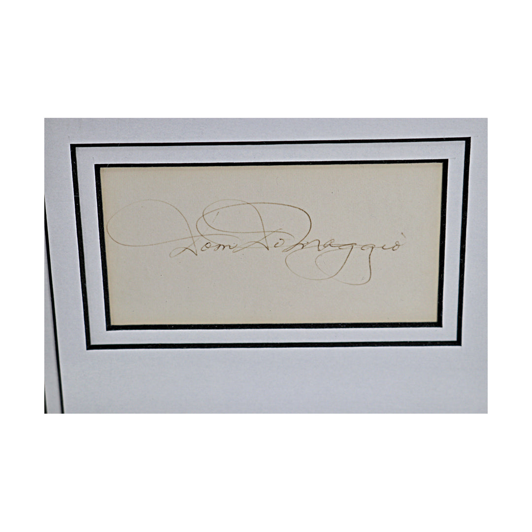Joe Dom and Vince DiMaggio Autographed Framed Collage JSA LOA