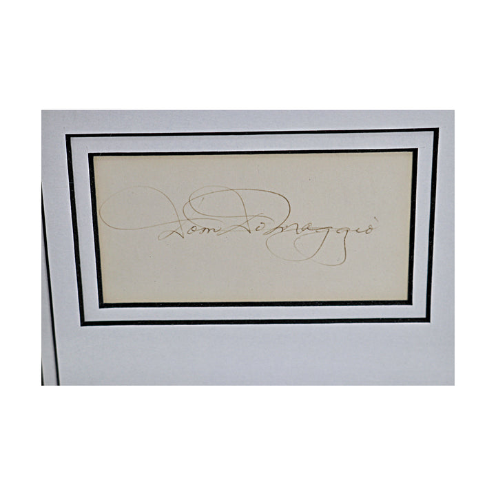 Joe Dom and Vince DiMaggio Autographed Framed Collage JSA LOA