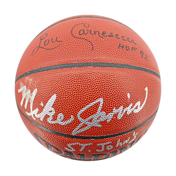Lou Carnesecca Mike Jarvis St .John's Signed Spalding Basketball JSA COA