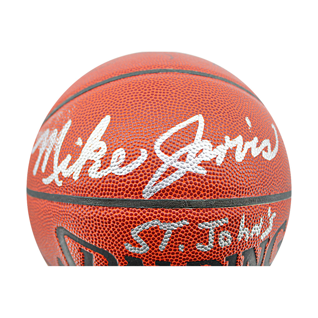 Lou Carnesecca Mike Jarvis St .John's Signed Spalding Basketball JSA COA