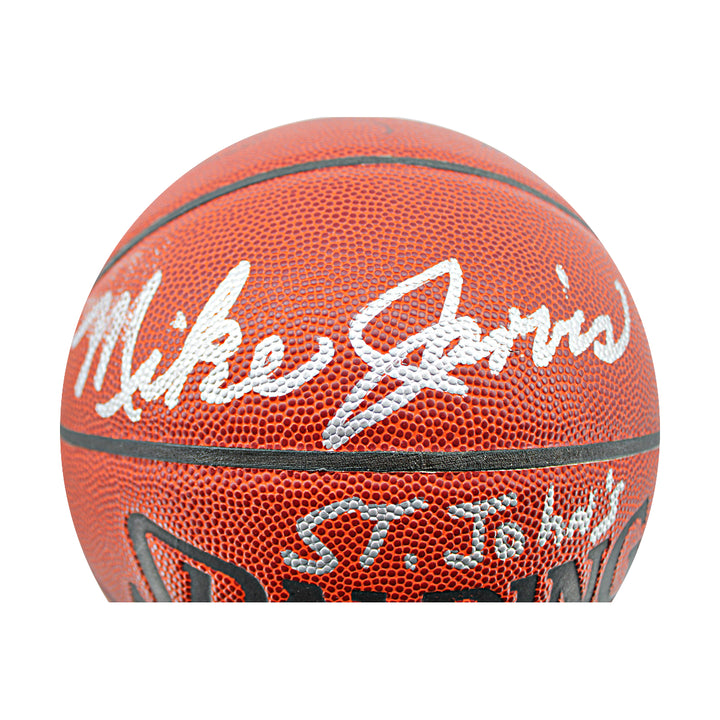 Lou Carnesecca Mike Jarvis St .John's Signed Spalding Basketball JSA COA