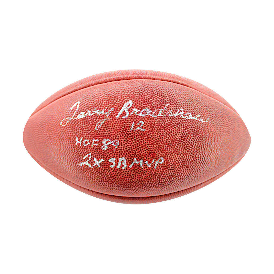 Terry Bradshaw Steelers Signed Inscribed Wilson NFL Duke Football JSA COA