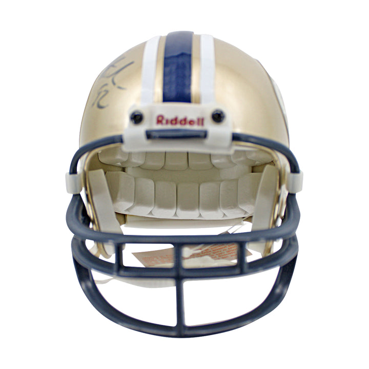 Michael Strahan New York Giants Autographed Super Bowl XXXV Mini Helmet JSA COA