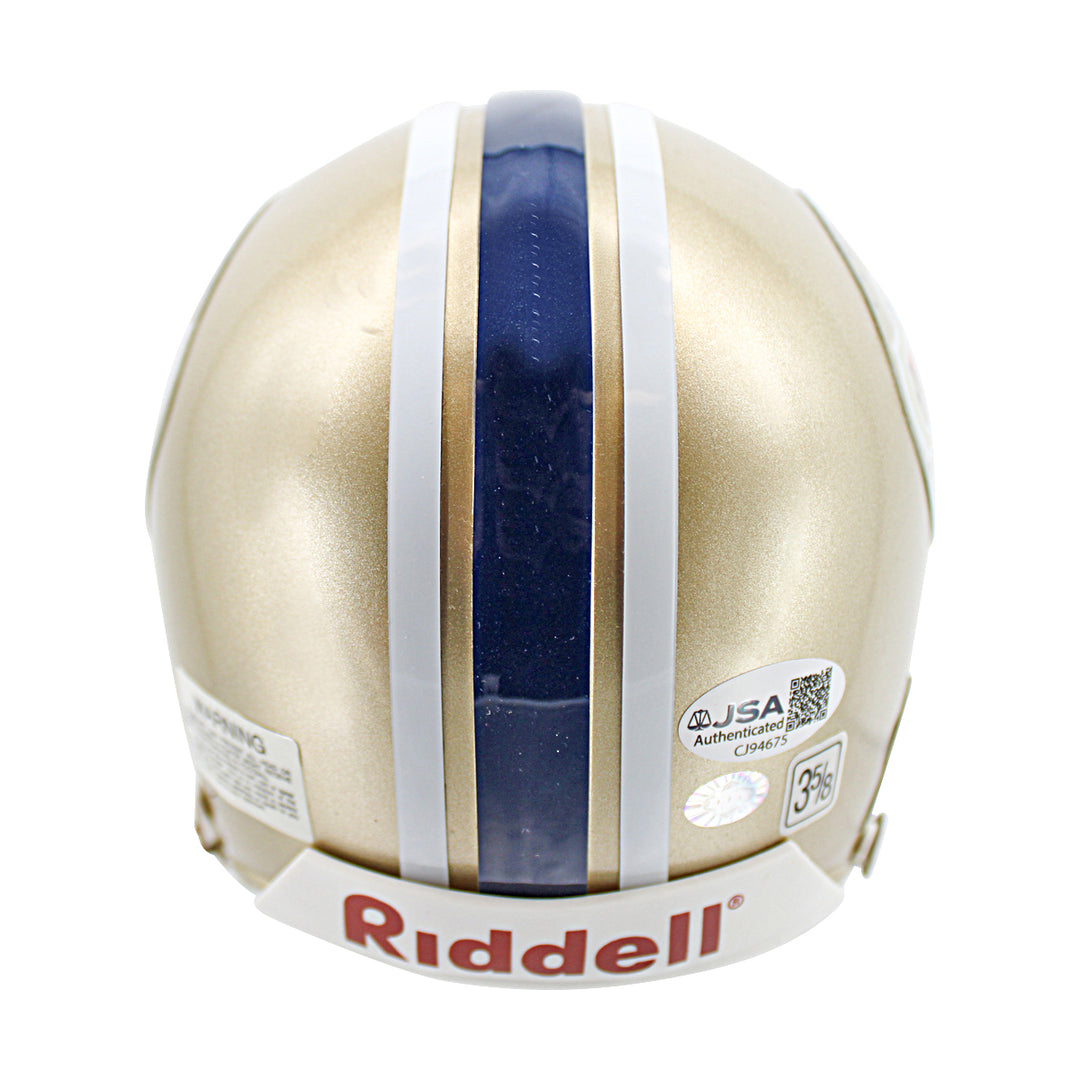 Michael Strahan New York Giants Autographed Super Bowl XXXV Mini Helmet JSA COA