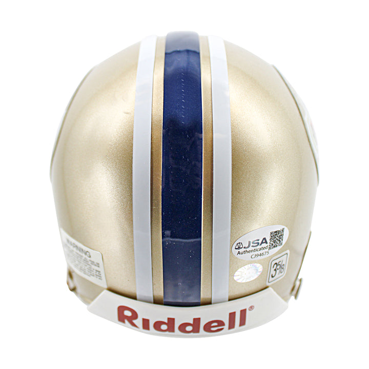 Michael Strahan New York Giants Autographed Super Bowl XXXV Mini Helmet JSA COA