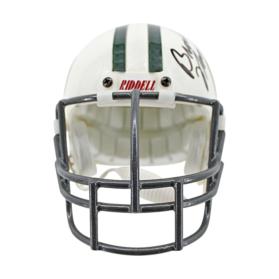 Joe Namath New York Jets Autographed Inscribed Broadway Mini Helmet JSA COA