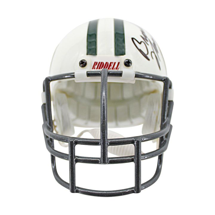 Joe Namath New York Jets Autographed Inscribed Broadway Mini Helmet JSA COA
