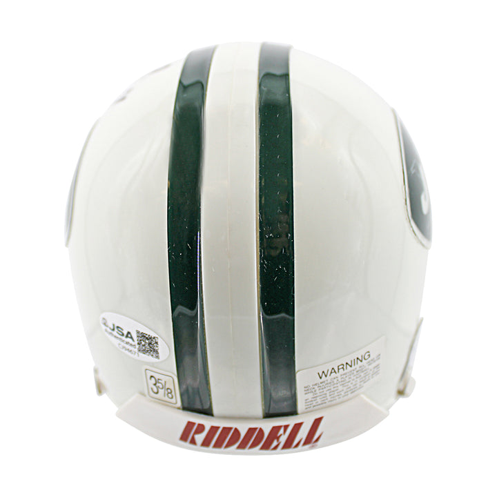 Joe Namath New York Jets Autographed Inscribed Broadway Mini Helmet JSA COA