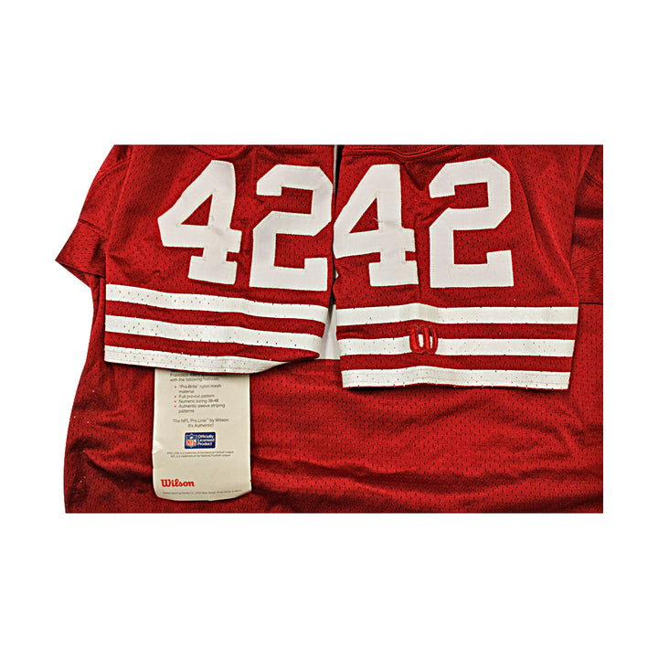 Ronnie Lott San Francisco 49'ers Autographed Red Wilson Jersey JSA COA