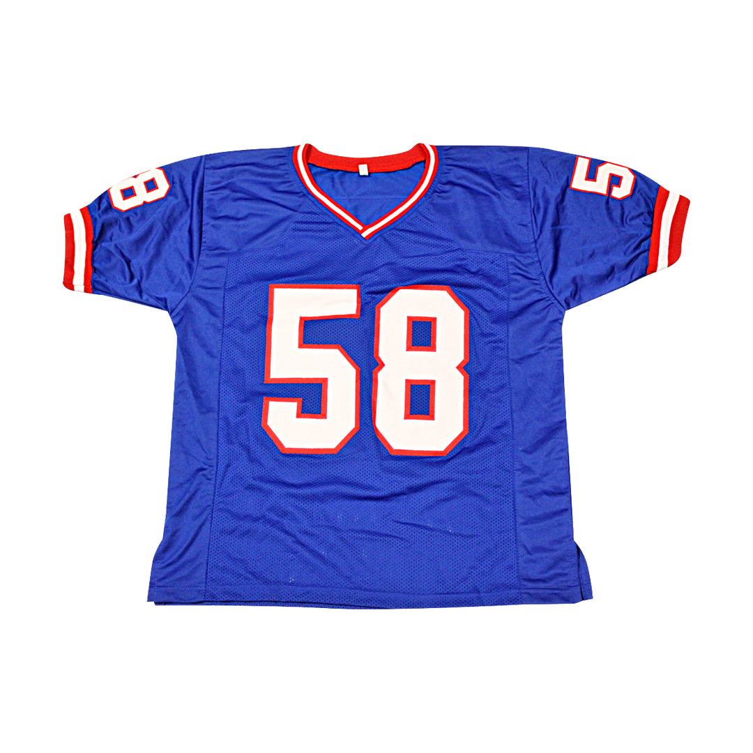 Carl Banks New York Giants Autographed Blue Custom Jersey JSA COA
