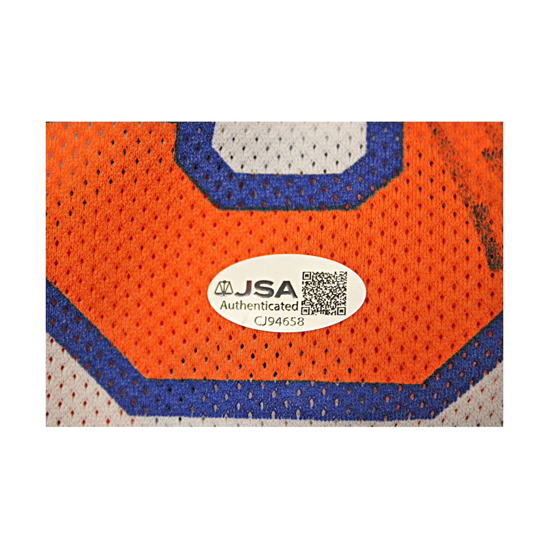 John Starks New York Knicks Autographed White Custom Jersey JSA COA
