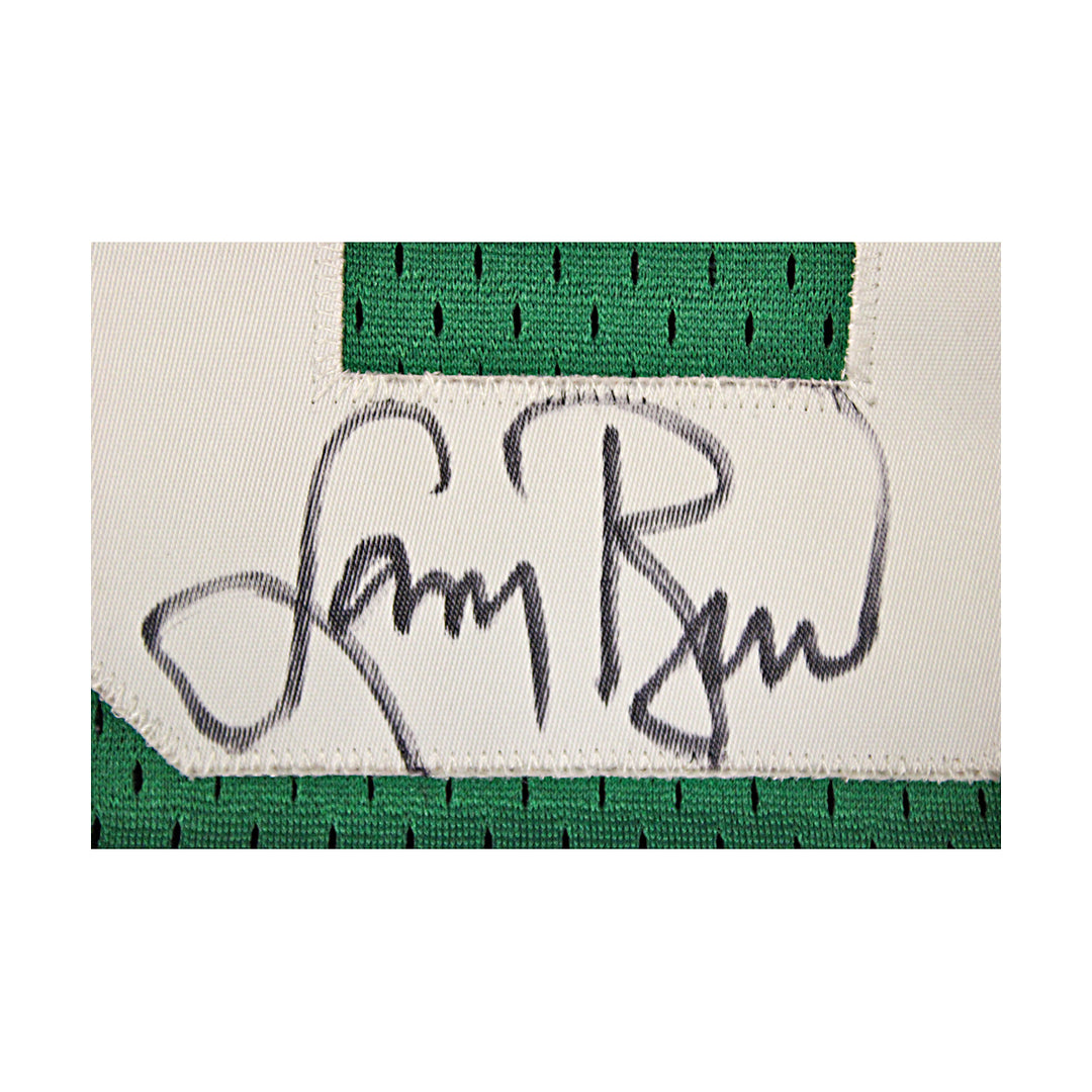 Larry Bird Boston Celtics Autographed Green Hardwood Classic Jersey JSA COA