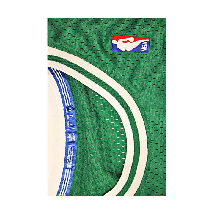 Larry Bird Boston Celtics Autographed Green Hardwood Classic Jersey JSA COA