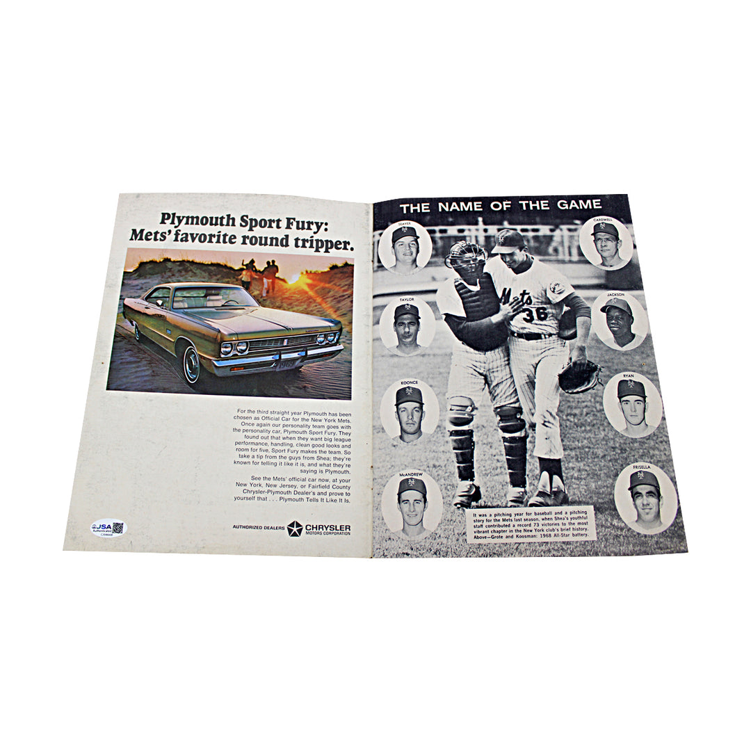 Seaver Kranepool Charles Shamsky New York Mets Multi Signed 69 Yearbook JSA COA