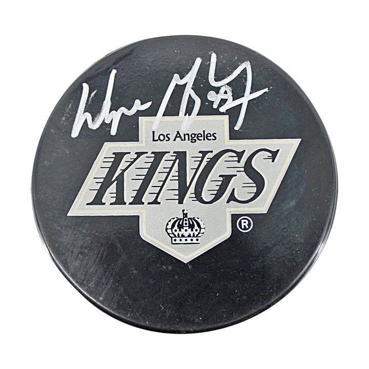 Wayne Gretzky Los Angeles Kings Autographed Puck Upper Deck Holo / JSA LOA