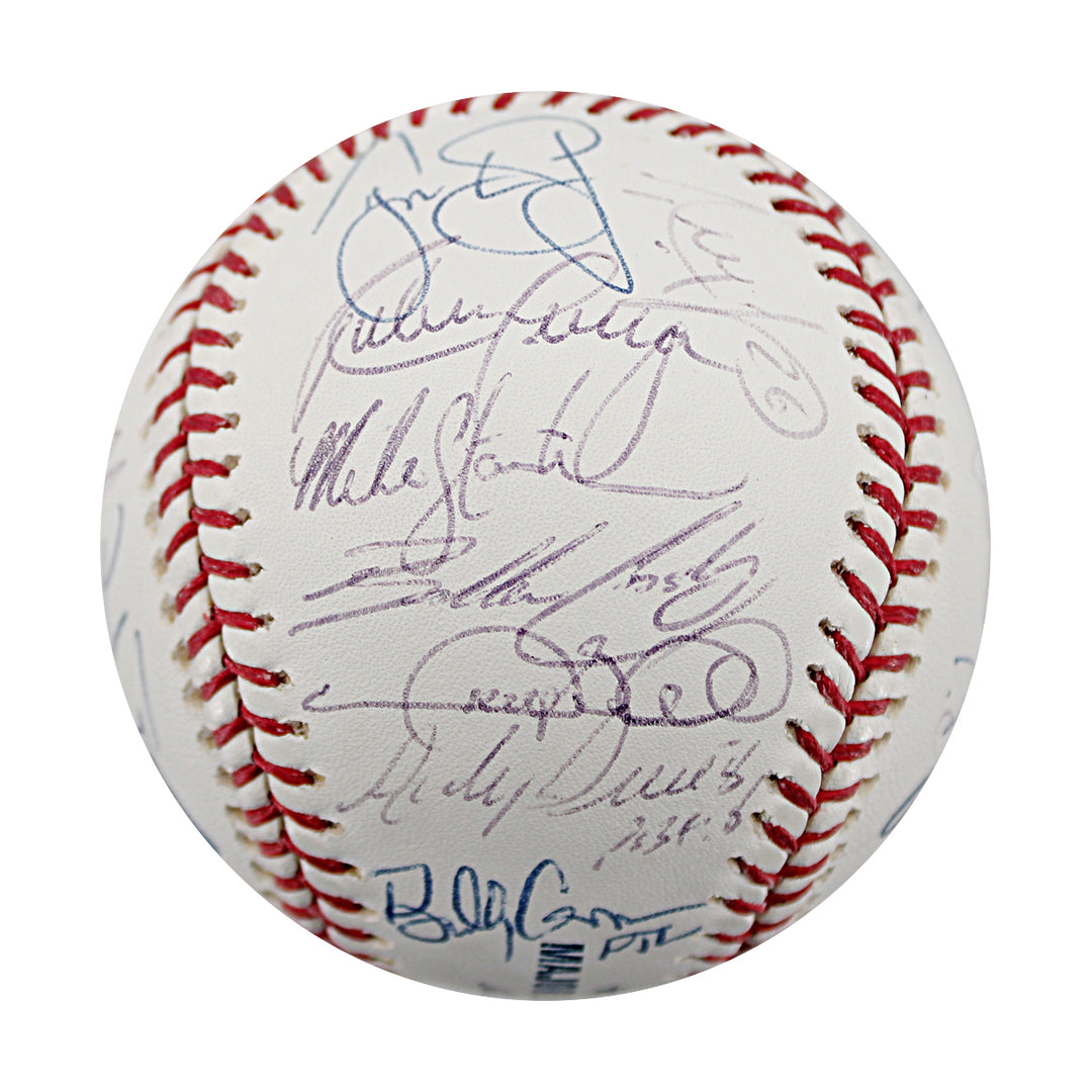 Jeter Rivera Torre New York Yankees 2005 Team Multi Signed OMLB Baseball JSA LOA
