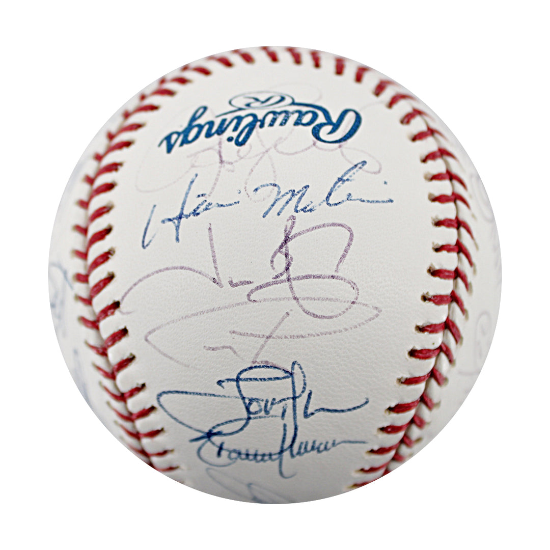 Jeter Rivera Torre New York Yankees 2005 Team Multi Signed OMLB Baseball JSA LOA