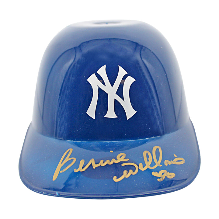 Bernie Williams New York Yankees Autographed Mini Helmet JSA COA