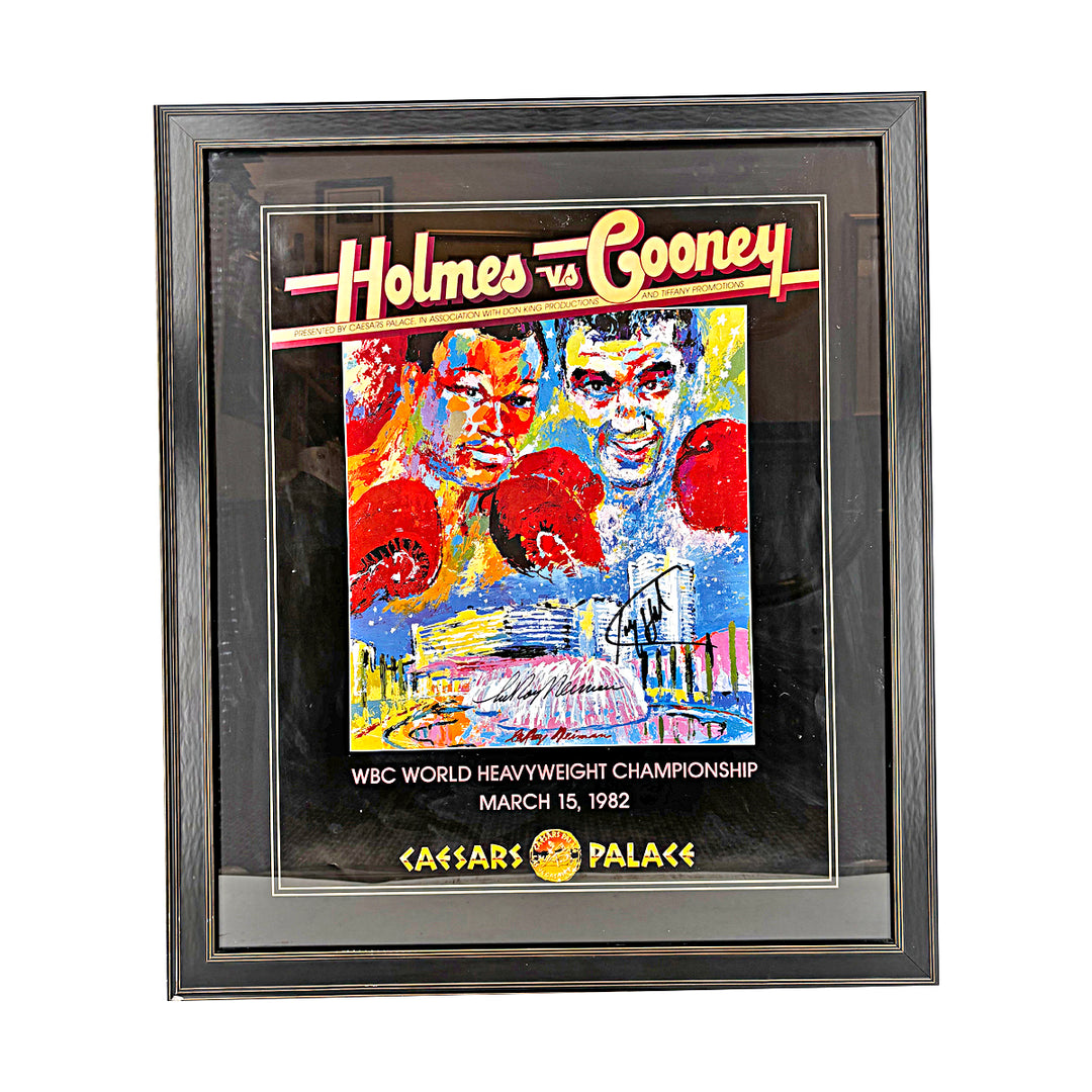 Larry Holmes LeRoy Neiman Boxing Autographed Framed 22x27 Fight Poster JSA LOA
