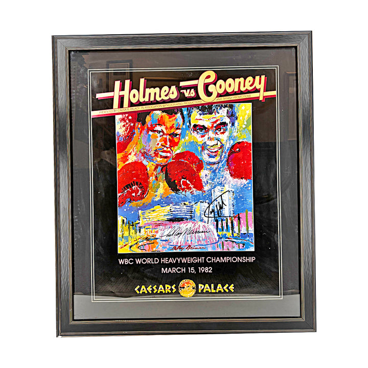 Larry Holmes LeRoy Neiman Boxing Autographed Framed 22x27 Fight Poster JSA LOA