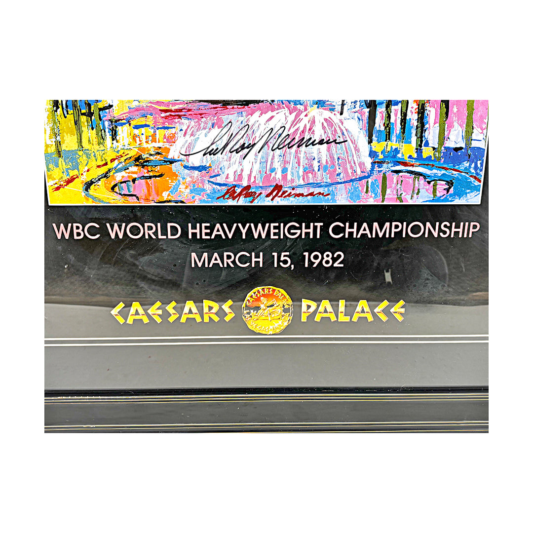 Larry Holmes LeRoy Neiman Boxing Autographed Framed 22x27 Fight Poster JSA LOA